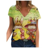 Ženske majice, elegantne casual slatke zečje košulje za žene, ležerni ljetni Uskrsni topovi, labavi kroj, majica