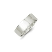 Zaručnički prsten od bijelog srebra, standardni ravni