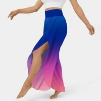 Žene prorezne hlače plus veličina joga hlača s visokim strukom hipi pilates hlače Skinute tiskane boho plaže nepravilne