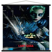 Dama Gaga-plakat na zidu uživo s drvenim magnetskim okvirom, 22.375 34